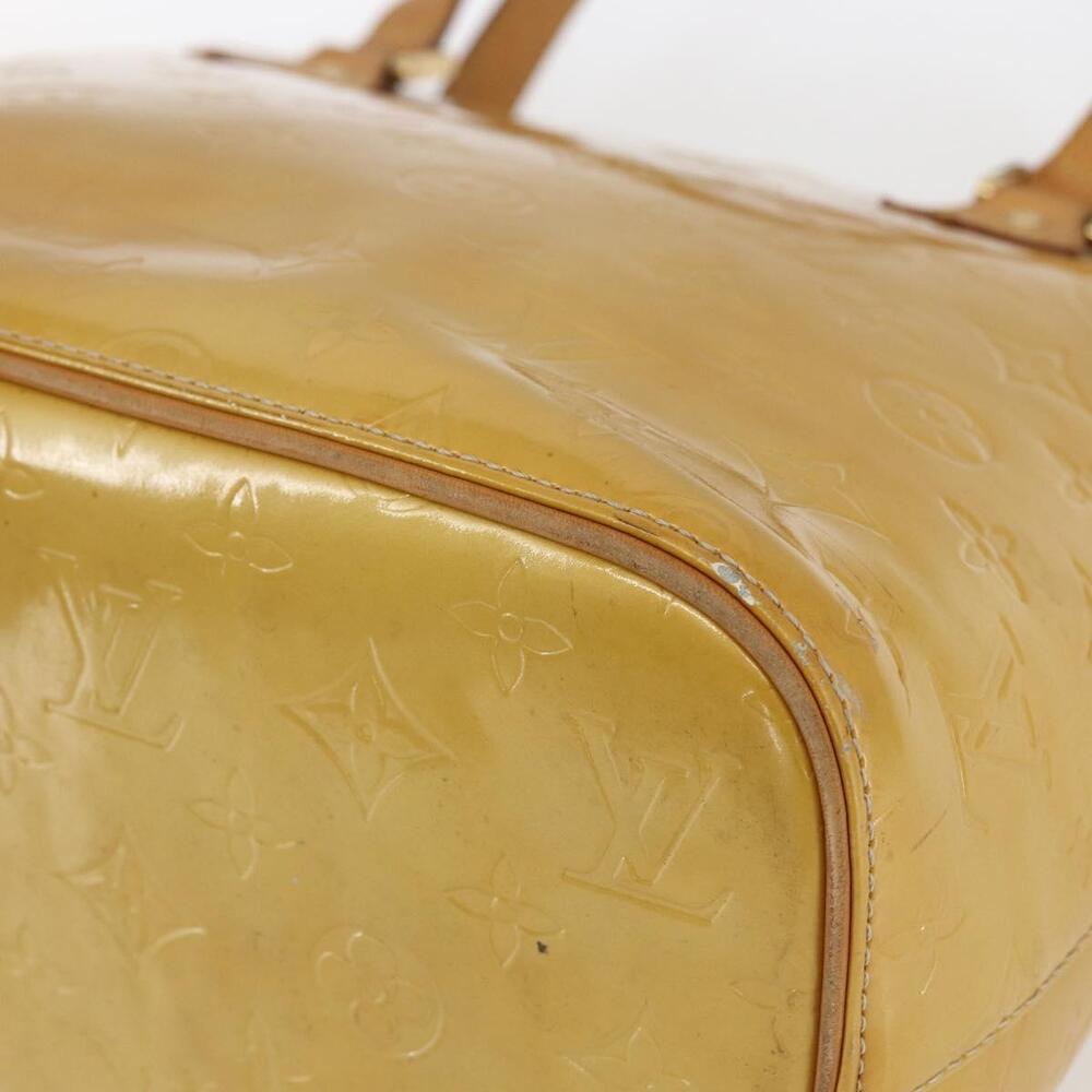 LOUIS VUITTON Monogram Vernis Houston Hand Bag Beige M91004 LV Auth ka1387 - Picture 9 of 16